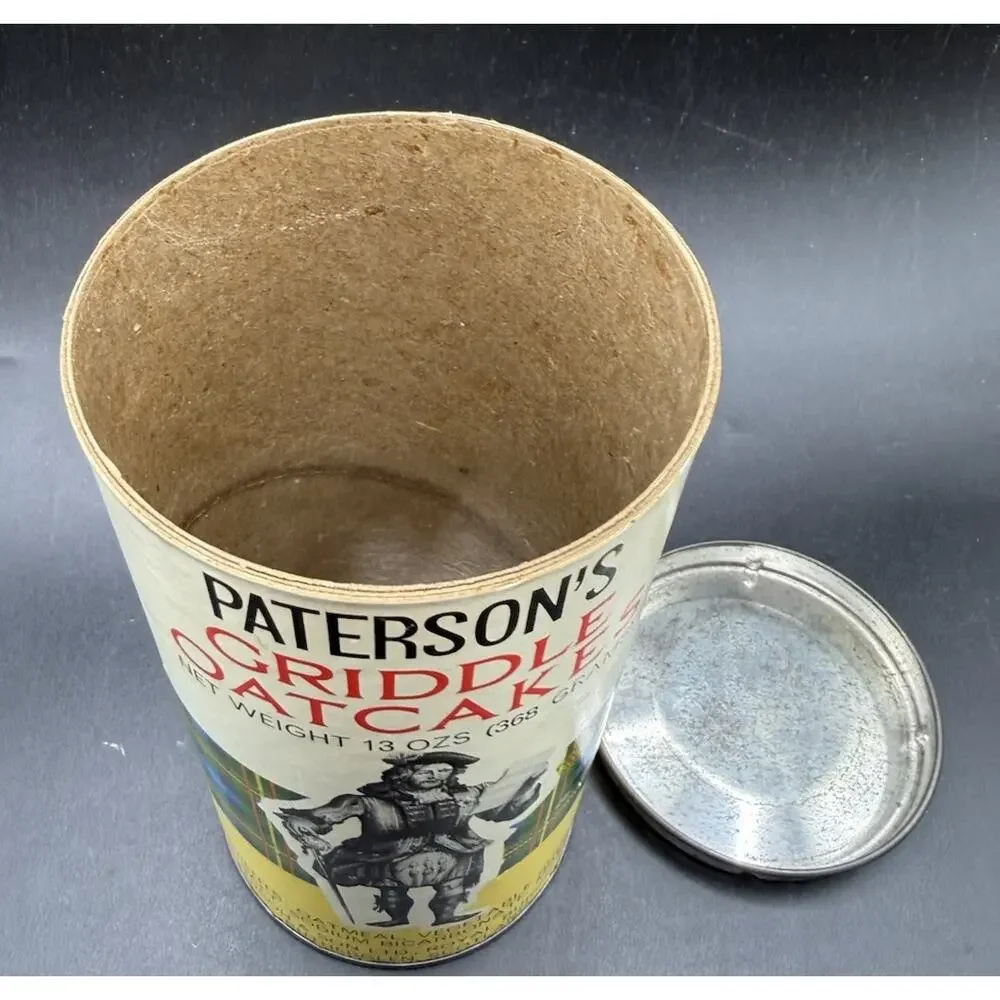 Scotland PATERSON'S GRIDDLE OATCAKES Original Container With Lid Rare! -C32